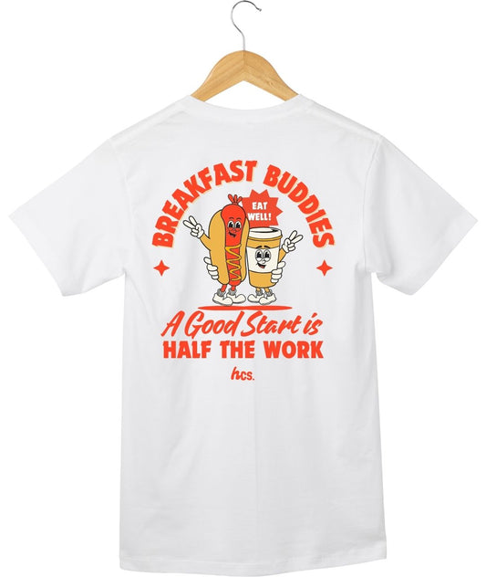 Camiseta Regular Fit BREAKFAST BUDDIES WHITE