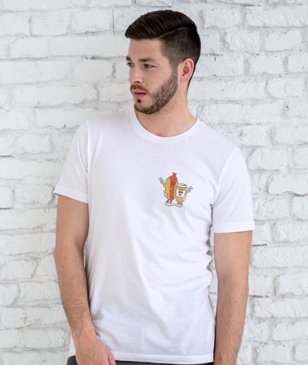 Camiseta Regular Fit BREAKFAST BUDDIES WHITE