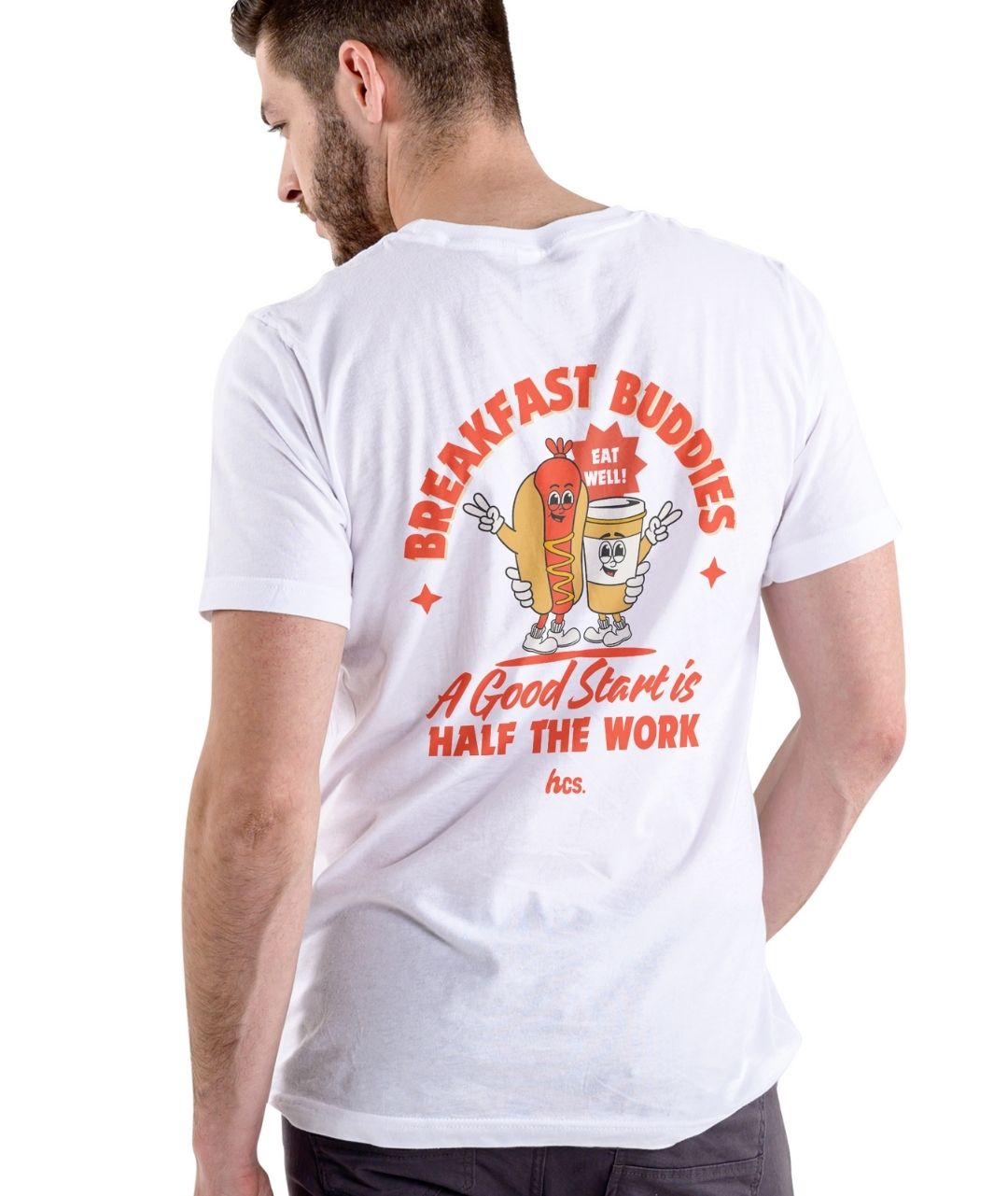 Camiseta Regular Fit BREAKFAST BUDDIES WHITE