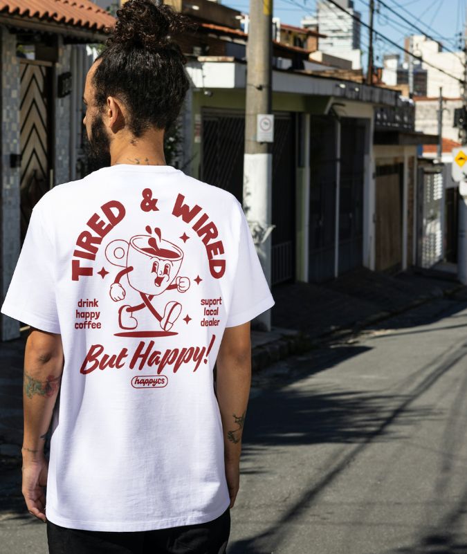 Camiseta Regular Fit TIRED & WIRED WHITE